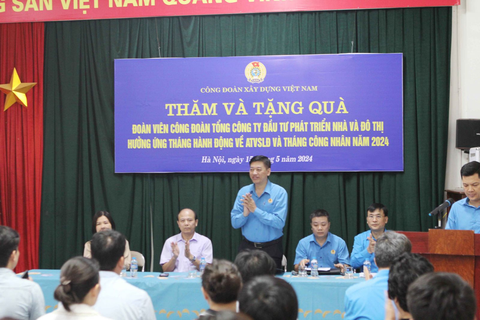 Gặp mặt Người lao động Tổng công ty HUD hưởng ứng Tháng hành động về ATVSLĐ và Tháng công nhân năm 2024.