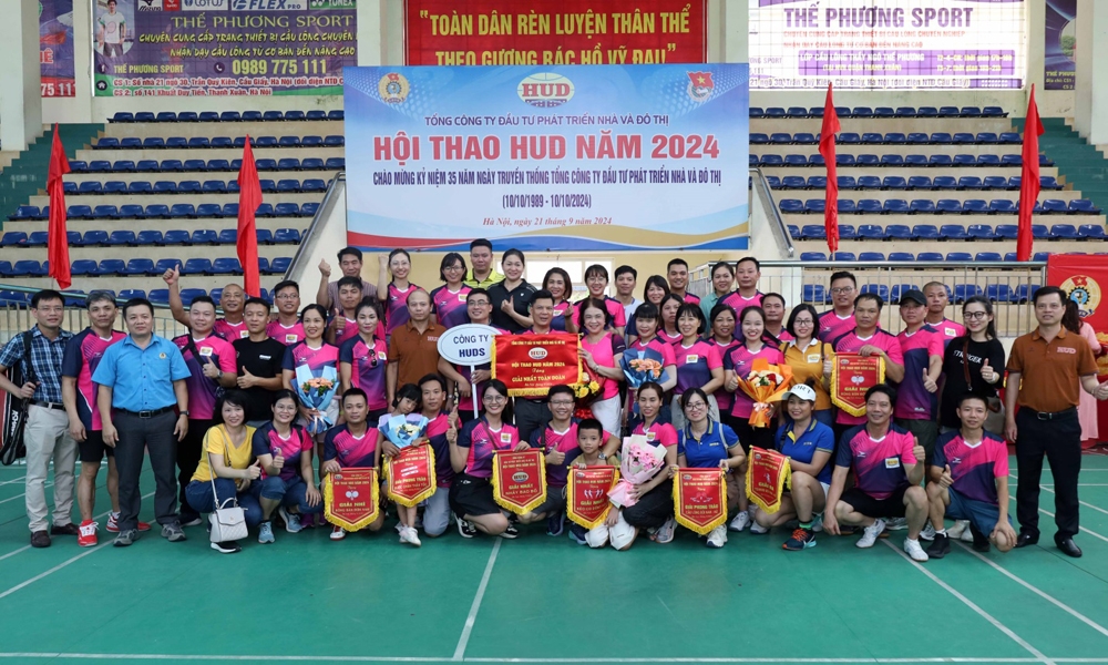 HUDS xuất sắc đoạt giải nhất toàn đoàn tại Hội thao do Tổng công ty HUD tổ chức nhân dịp kỷ niệm 35 năm thành lập Tổng công ty (10/10/1989 - 10/10/2024)